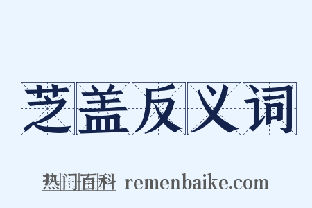 芝盖反义词是什么意思的图片